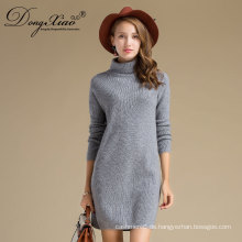 Korean Fashion Style lange gestrickte Frauen Mantel Kaschmir grau warme Winter Wollpullover